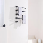 Bathroom 180 Degree Rotating Smart Constant Temperature Electric Towel Rack LS035 - Black