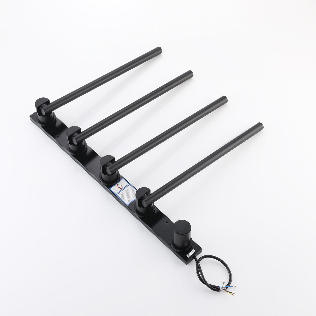 Bathroom 180 Degree Rotating Smart Constant Temperature Electric Towel Rack LS035 - Black
