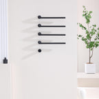 Bathroom 180 Degree Rotating Smart Constant Temperature Electric Towel Rack LS035 - Black