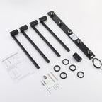 Bathroom 180 Degree Rotating Smart Constant Temperature Electric Towel Rack LS035 - Black