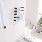 Bathroom 180 Degree Rotating Smart Constant Temperature Electric Towel Rack LS035 - Black