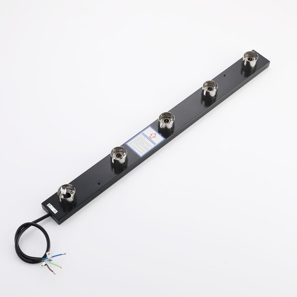 Bathroom 180 Degree Rotating Smart Constant Temperature Electric Towel Rack LS035 - Black