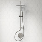 Wall Mount Pressure-Balanced Shower System, 10" Rainfall Shower Head with Slider Bar Handheld Spray SFS-1098-NK10 - Brushed Nickel