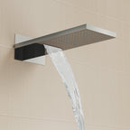 22" Waterfall & Rainfall Shower System with Adjustable Slide Bar Handheld Shower and Pressure-Balanced Valve SFS-1010-CH22 - Chrome