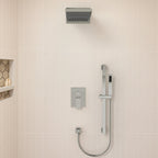 22" Waterfall & Rainfall Shower System with Adjustable Slide Bar Handheld Shower and Pressure-Balanced Valve SFS-1010-CH22 - Chrome