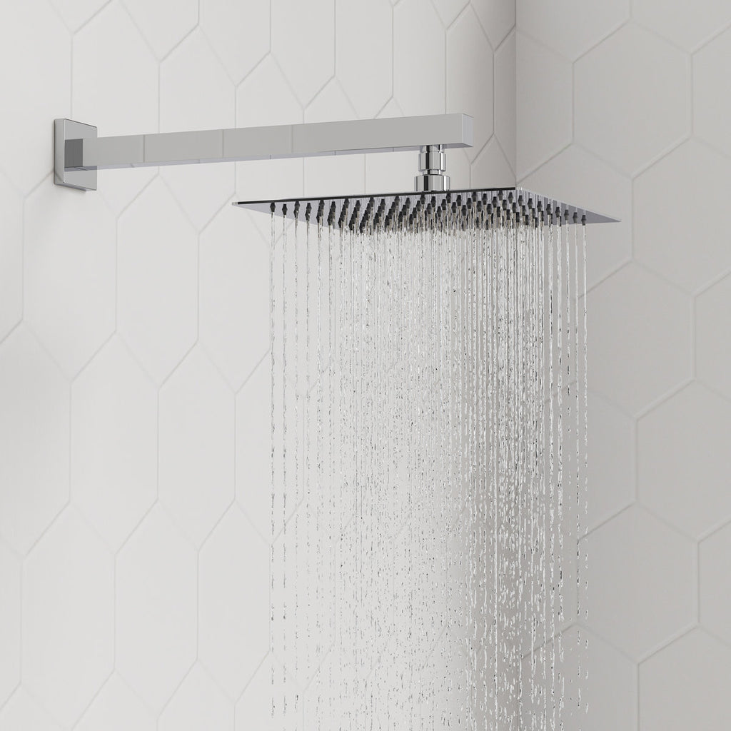 Wall Mount High-Pressure Rainfall Shower Faucet, Dual Showerheads System with Handheld Shower SFS-1059-CH10 - Chrome