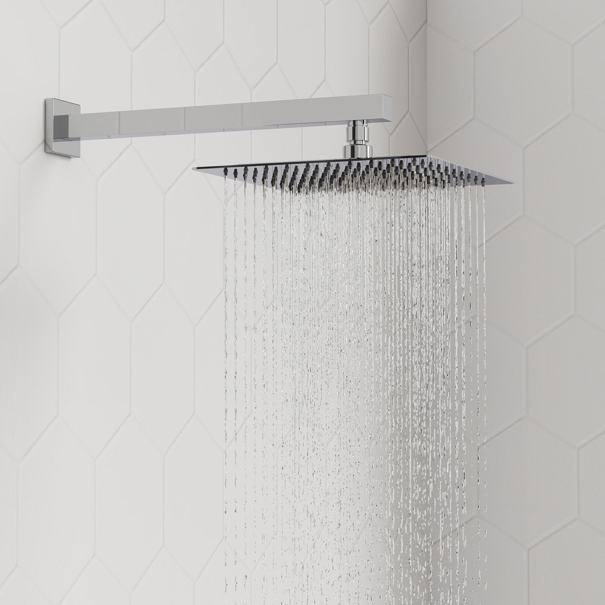 Wall Mount High-Pressure Rainfall Shower Faucet, Dual Showerheads System with Handheld Shower SFS-1059-CH10 - Chrome