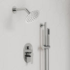 PressureBalanced Shower System, 10" Rainfall Dual Showerheads with Handheld Shower SFS-1058-CH10 - Chrome