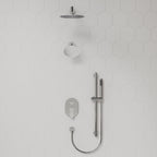 PressureBalanced Shower System, 10" Rainfall Dual Showerheads with Handheld Shower SFS-1058-CH10 - Chrome