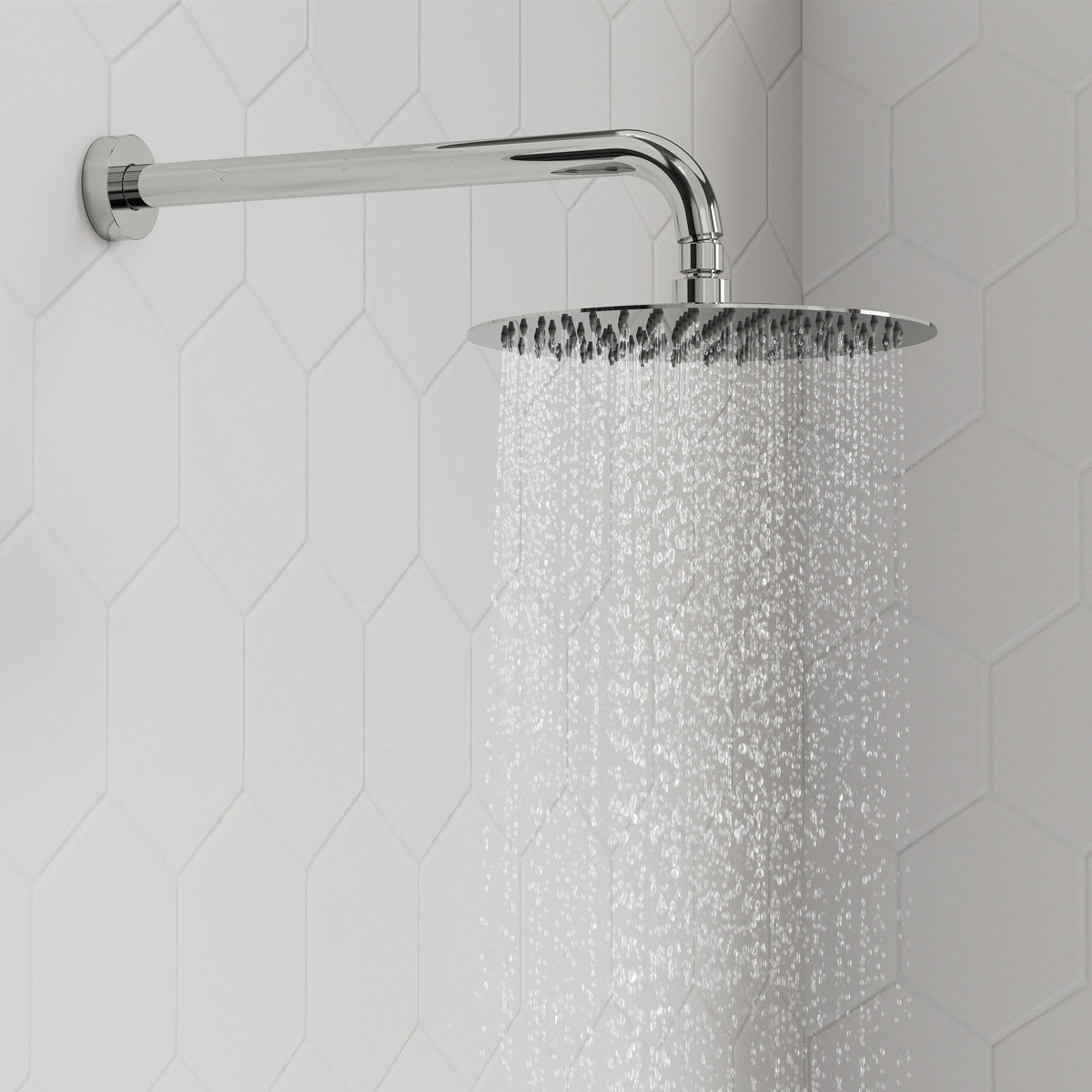 PressureBalanced Shower System, 10" Rainfall Dual Showerheads with Handheld Shower SFS-1058-CH10 - Chrome