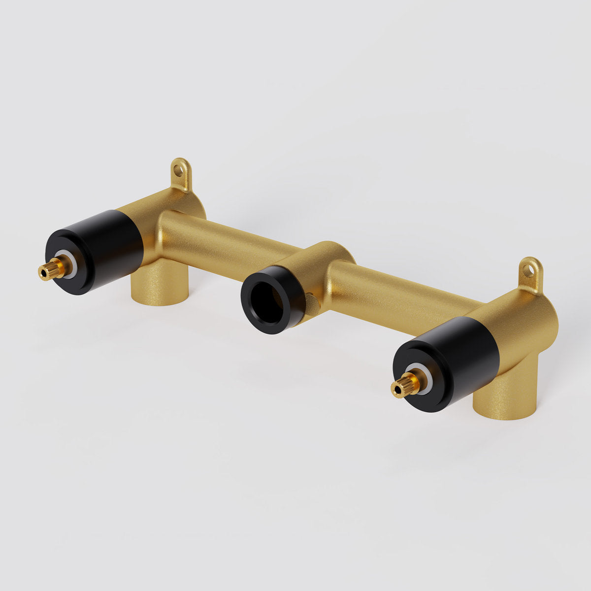Two-Handle 3-Hole Wall Mounted Roman Tub Faucet Bathtub Filler SFS-1107-BK - Matte Black