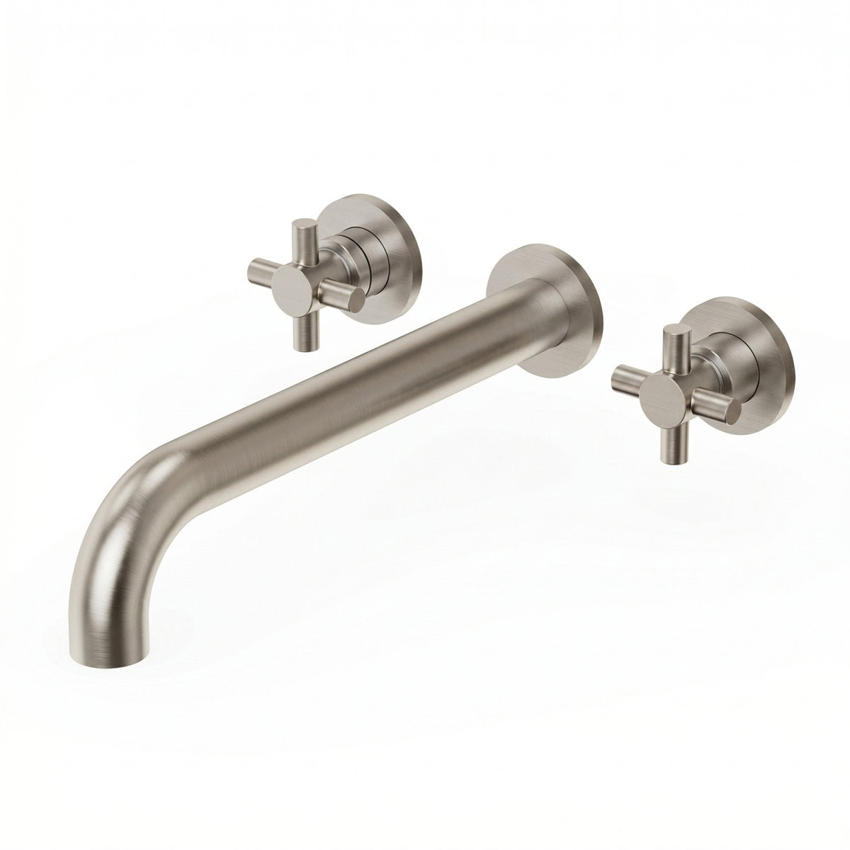 Two-Handle 3-Hole Wall Mounted Roman Tub Faucet Bathtub Filler SFS-1107-NK - Brushed Nickel