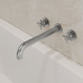 Two-Handle 3-Hole Wall Mounted Roman Tub Faucet Bathtub Filler SFS-1107-NK - Brushed Nickel