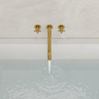Two-Handle 3-Hole Wall Mounted Roman Tub Faucet Bathtub Filler SFS-1107-GD - Brushed Gold