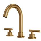 Widespread Bathroom Faucet 3 Hole, 2-Handle Bathroom Sink Faucet with Drain Assembly SFS-1112-GD - Brushed Gold