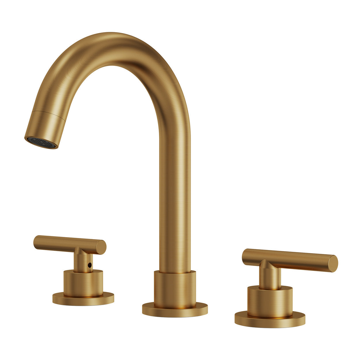 Widespread Bathroom Faucet 3 Hole, 2-Handle Bathroom Sink Faucet with Drain Assembly SFS-1112-GD - Brushed Gold