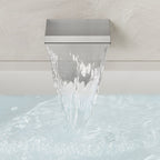 Wall Mounted Waterfall Tub Spout Bathtub Faucet with Diverter & Handheld Shower SFS-1111-NK - Brushed Nickel
