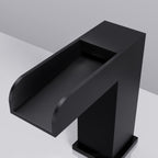 Widespread Bathroom Faucet 3 Hole, 2-Handle Bathroom Sink Faucet with Drain Assembly SFS-1117-BK - Matte Black
