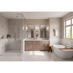 Widespread Bathroom Faucet 3 Hole, 2-Handle Bathroom Sink Faucet with Drain Assembly SFS-1117-NK - Brushed Nickel