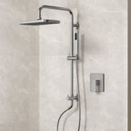 Wall Mount Pressure-Balanced Shower System, 13" Rainfall Shower Head with Slider Bar Handheld Spray SFS-1097-NK9 - Brushed Nickel