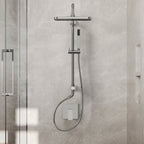 Wall Mount Pressure-Balanced Shower System, 13" Rainfall Shower Head with Slider Bar Handheld Spray SFS-1097-CH9 - Chrome