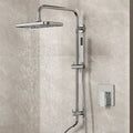 Wall Mount Pressure-Balanced Shower System, 13" Rainfall Shower Head with Slider Bar Handheld Spray SFS-1097-CH9 - Chrome