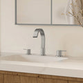 Widespread Bathroom Faucet 3 Hole, 2-handle Bathroom Sink Faucet with Drain Assembly SFS-1115-NK - Brushed Nickel