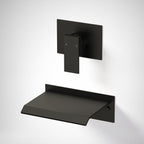 One Handle Wall Mount Waterfall Roman Tub Faucet SFS-1110-BK - Matte Black