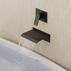 One Handle Wall Mount Waterfall Roman Tub Faucet SFS-1110-BK - Matte Black