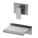 One Handle Wall Mount Waterfall Roman Tub Faucet SFS-1110-NK - Brushed Nickel
