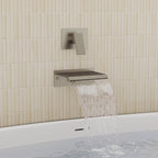 One Handle Wall Mount Waterfall Roman Tub Faucet SFS-1110-NK - Brushed Nickel