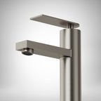 Single Hole Bathroom Faucet, Single Handle Bathroom Sink Faucet with Drain Assembly SFS-1122-NK - Brushed Nickel