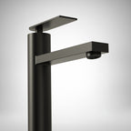 Single Hole Vessel Bathroom Faucet, Single Handle Vessel Bathroom Sink Faucet with Drain Assembly SFS-1123-BK - Matte Black