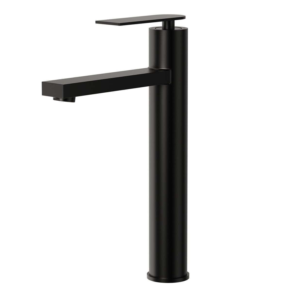 Single Hole Vessel Bathroom Faucet, Single Handle Vessel Bathroom Sink Faucet with Drain Assembly SFS-1123-BK - Matte Black