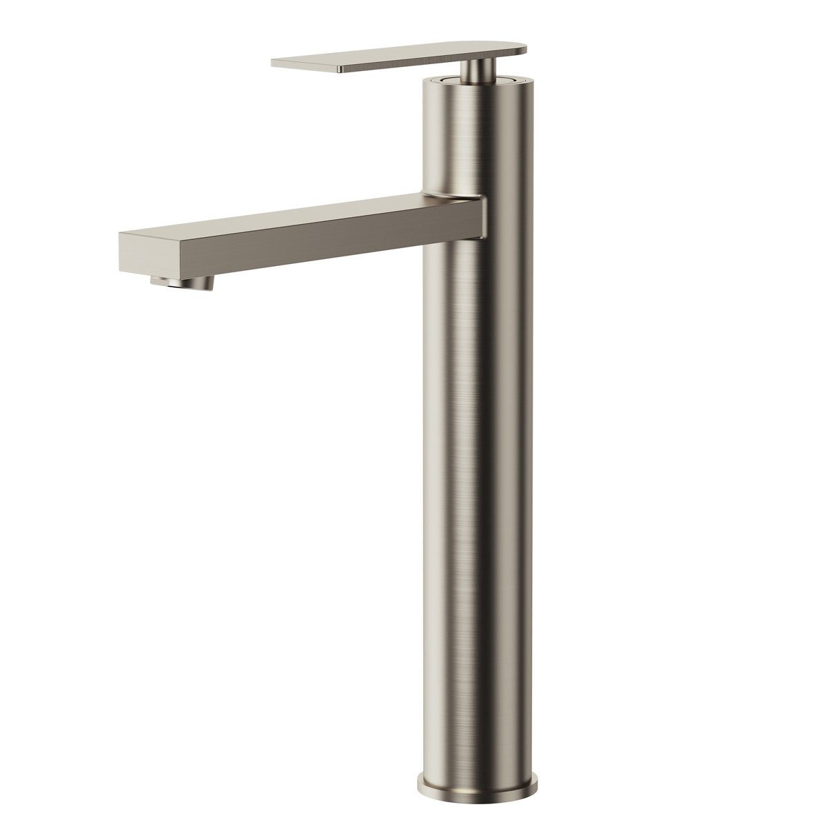 Single Hole Vessel Bathroom Faucet, Single Handle Vessel Bathroom Sink Faucet with Drain Assembly SFS-1123-NK - Brushed Nickel
