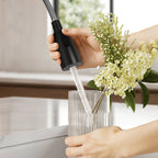 Commercial Dual-Function Pull Down Kitchen Faucet with High Arc Spring Spout SFS-1133-BK - Matte Black