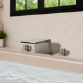 3-Hole Deck Mount Waterfall Roman Tub Faucet SFS-1125-NK - Brushed Nickel