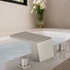 3-Hole Deck Mount Waterfall Roman Tub Faucet SFS-1125-NK - Brushed Nickel