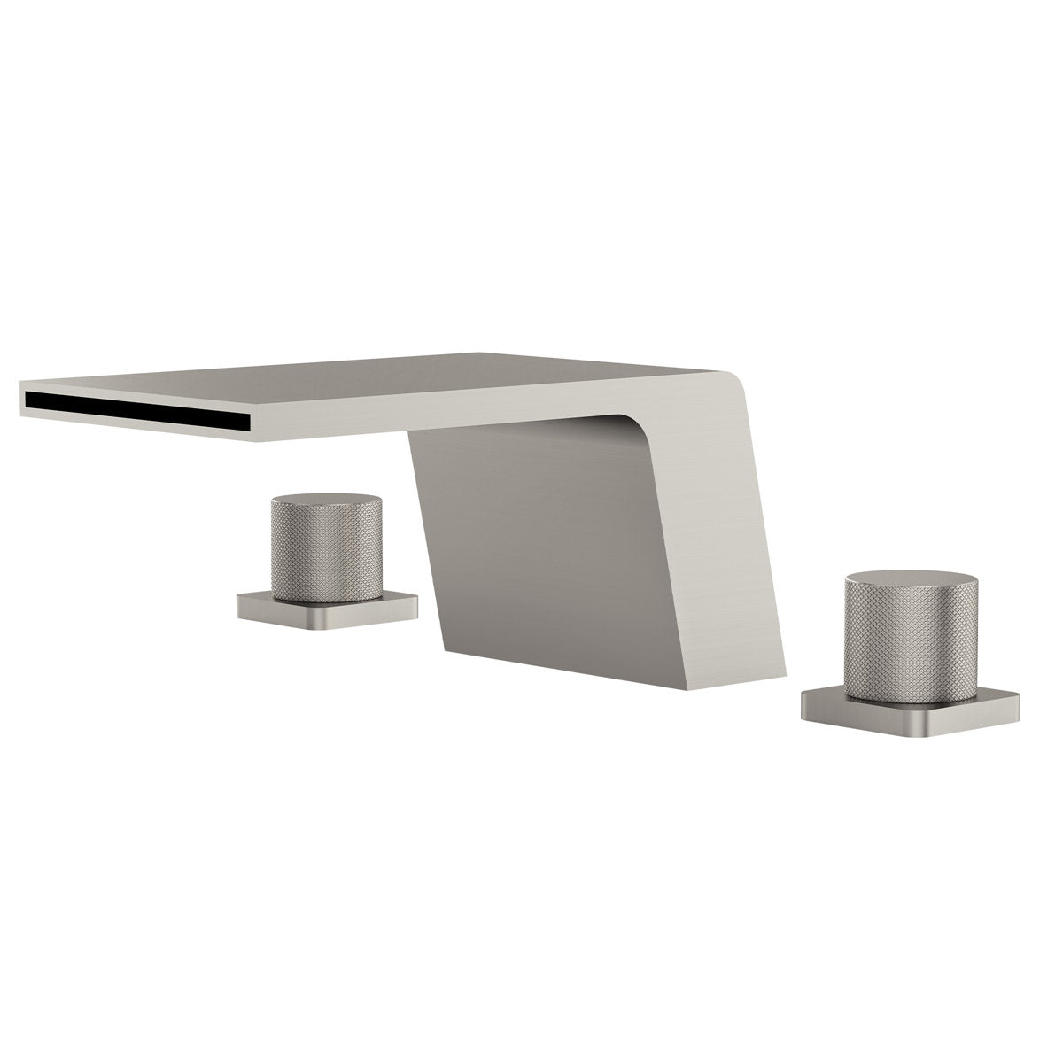 3-Hole Deck Mount Waterfall Roman Tub Faucet SFS-1125-NK - Brushed Nickel