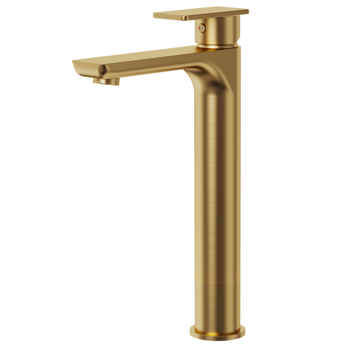 Single Hole Vessel Bathroom Faucet, Single Handle Bathroom Sink Faucet with Drain Assembly SFS-1121-GD - Brushed Gold