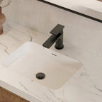 Single Hole Bathroom Faucet with Drain Assembly, Single Handle Bathroom Sink Faucet SFS-1120-BK - Matte Black