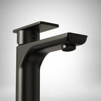 Single Hole Bathroom Faucet with Drain Assembly, Single Handle Bathroom Sink Faucet SFS-1120-BK - Matte Black