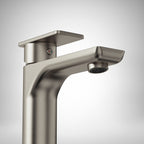 Single Hole Bathroom Faucet with Drain Assembly, Single Handle Bathroom Sink Faucet SFS-1120-NK - Brushed Nickel