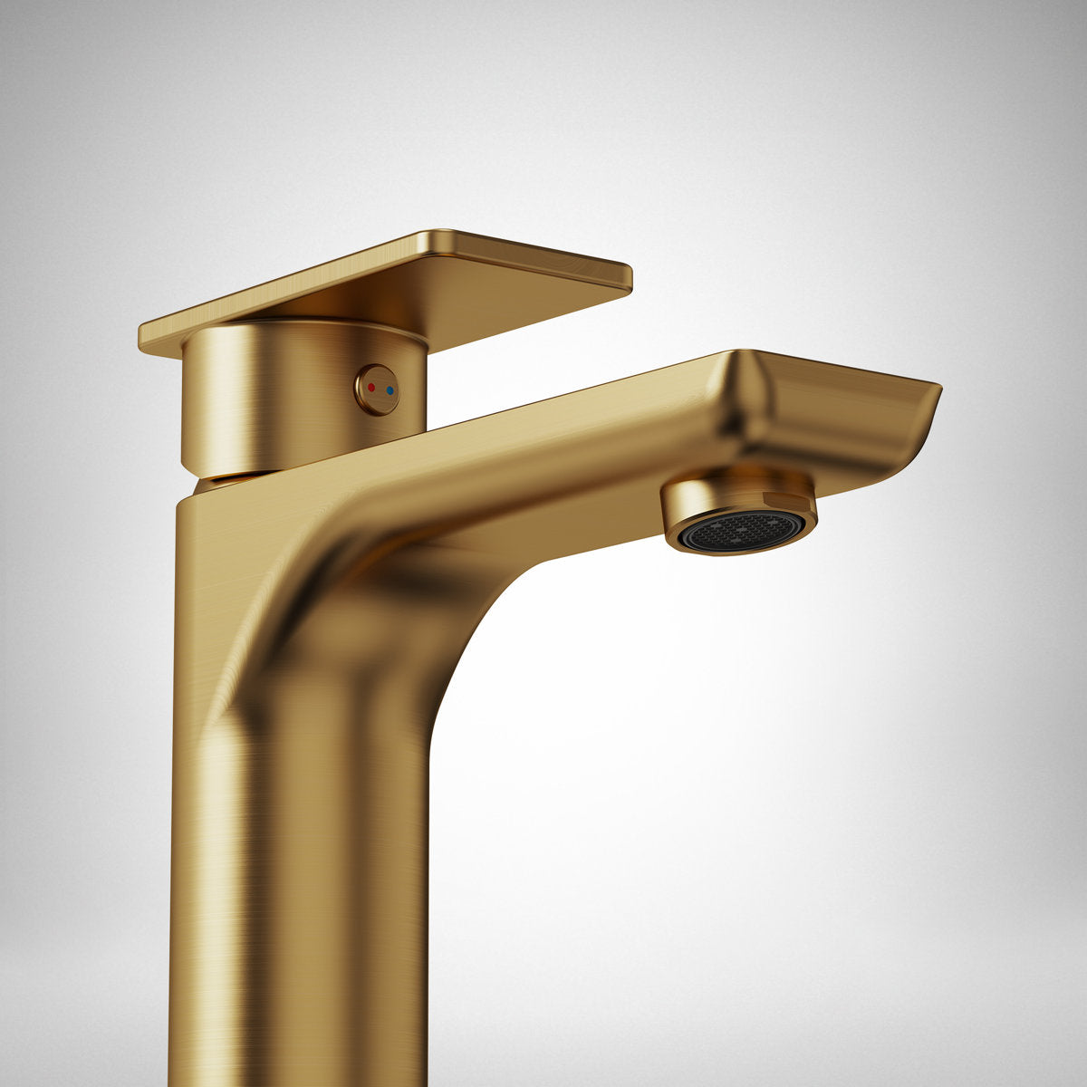 Single Hole Bathroom Faucet with Drain Assembly, Single Handle Bathroom Sink Faucet SFS-1120-GD - Brushed Gold