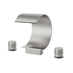 Widespread Bathroom Faucet 3 Hole, 2-handle Bathroom Sink Faucet with Drain Assembly SFS-1152-NK - Brushed Nickel