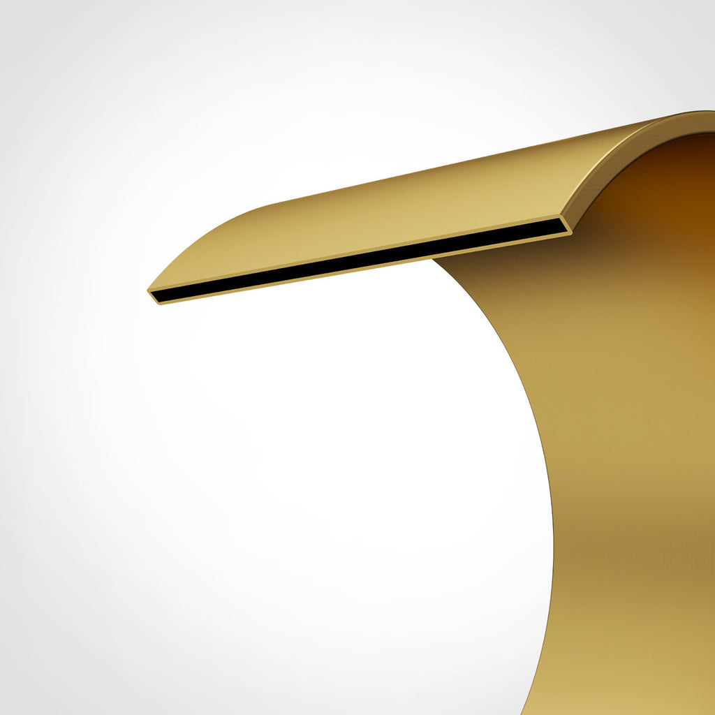 Widespread Bathroom Faucet 3 Hole, 2-handle Bathroom Sink Faucet with Drain Assembly SFS-1152-GD - Brushed Gold