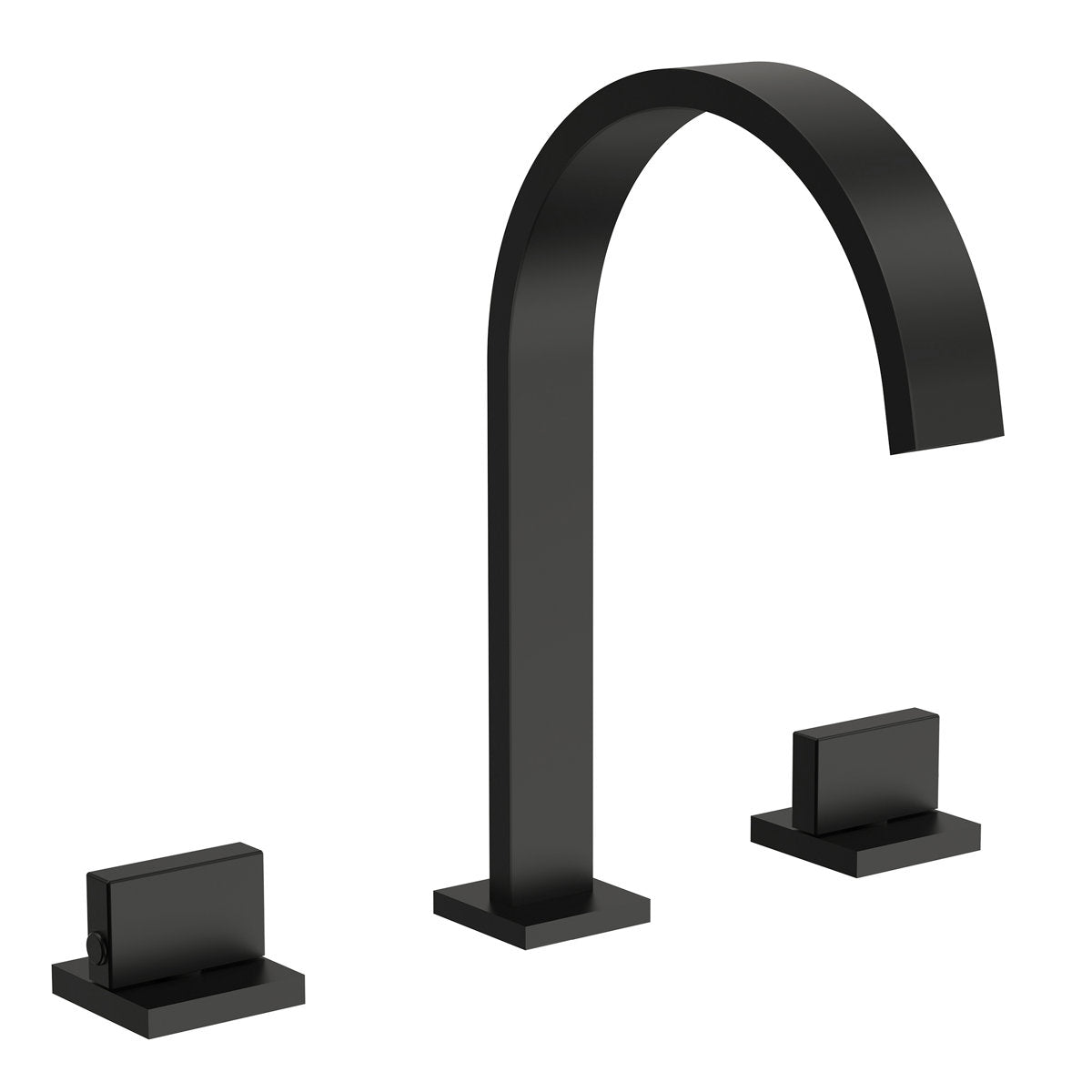 Widespread Bathroom Faucet 3 Hole, 2-handle Bathroom Sink Faucet with Drain Assembly SFS-1151-BK - Matte Black