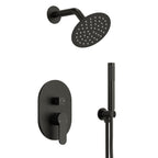 Pressure-Balanced Shower System, 6-Inch Rainfall Shower Faucet with Rough-in Valve SFS-1162-BK - Matte Black