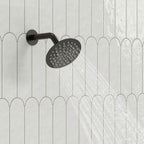 Pressure-Balanced Shower System, 6-Inch Rainfall Shower Faucet with Rough-in Valve SFS-1162-BK - Matte Black