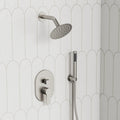 Pressure-Balanced Shower System, 6-Inch Rainfall Shower Faucet with Rough-in Valve SFS-1162-NK - Brushed Nickel